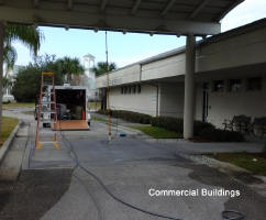 Pressure washing commercial buildings in Sebring Florida